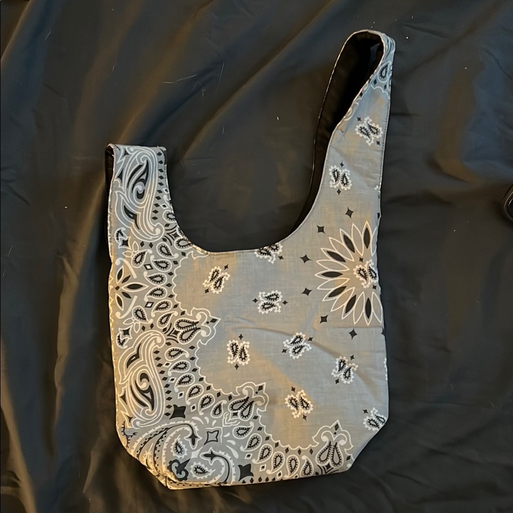 Grey Paisley Yaito Knot Bag